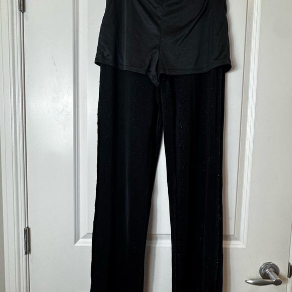 Zara Glittering Sequin Flare Pants - Silver/Black US M - Picture 7 of 7